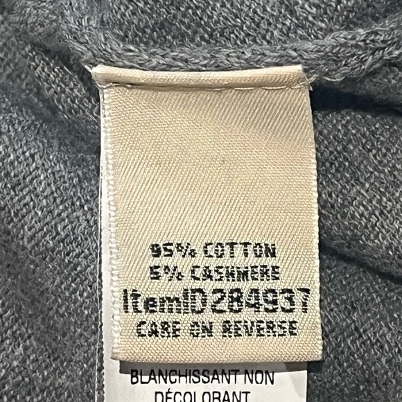 L.L. BeanCotton Cashmere Blend Crew Neck  Back Zip Sweater in Gray Women’s - Picture 10 of 13